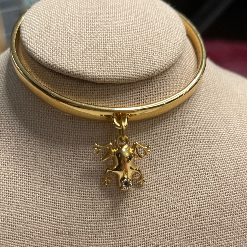 Halcyon Days Gold Frog Charm Bracelet